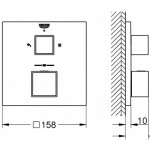 Термостат для душу Grohe Grohterm Cube Termostatic, хром (24154000)