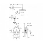 Душова система Grohe Eurosmart Cosmopolitan прихованого монтажу, хром (25219001)