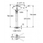 Смеситель для ванны Grohe Essence New напольного монтажа, черный матовый (25248KF1)