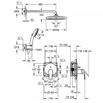 Душова система Grohe Eurosmart Tempesta 250 прихованого монтажу, хром (25288000)