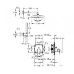 Душова система Grohe Eurocube прихованого монтажу, хром (25289000)