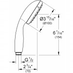 Ручной душ Grohe New Tempesta 100, хром (26161001)