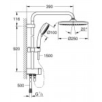 Душова система Grohe Tempesta Cosmopolitan 250, хром (26675000)