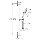 Душовий гарнітур Grohe Tempesta Cube 110, 2 режими струменя, чорний матовий (267482433)