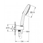 Душевой гарнитур Grohe Tempesta Cube 110, 3 режима струи, хром (26910003)