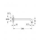 Тримач верхнього душу Grohe Rainshower, хром (28576000)