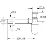 Сифон для умивальника Grohe, хром (28920000)