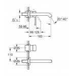 Смеситель для умывальника Grohe Essence New M-Size, монтаж со стены, внешняя часть, черный матовый (29192KF1)