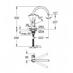 Смеситель для кухни Grohe BauClassic, хром (31234001)