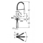 Смеситель для кухни Grohe Eurocube с выдвижным изливом, хром (31395000)