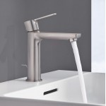 Смеситель для умывальника Grohe Lineare New S-Size, нержавеющая сталь (32114DC1)