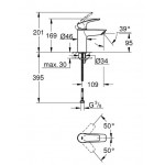 Смеситель для умывальника Grohe Eurosmart New S-Size, черный матовый (324672433)