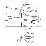 Смеситель для умывальника Grohe Euroeco Special, хром (32766000)