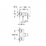 Смеситель для душа Grohe Eurosmart Cosmopolitan, хром (32837000)