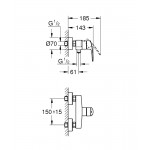 Смеситель для душа Grohe Eurosmart New, хром (33555003)