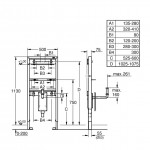 Инсталляция для умывальника Grohe Rapid SL со встроенным сифоном (38625001)