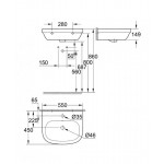 Умывальник подвесной Grohe Euro Ceramic 55х45 см, белый (39336000)