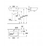 Умывальник подвесной Grohe Bau Ceramic 55.3х38.6 см, белый (39440000)