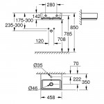 Умивальник підвісний Grohe Cube Ceramic 45х35 см, білий (3948300H)