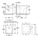 Унитаз напольный Grohe Cube Ceramic с крышкой, белый (3948500H+39488000)