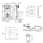 Комплект інсталяції з підвісним унітазом Grohe Bau Ceramic (39586000)