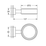 Тримач для склянки та мильниці Grohe EEssentials Cube, матовий графіт (40508AL1)