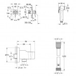 Гигиенический душ Grohe BauClassic с внутренней частью, хром (UA11104802)