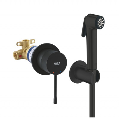 Гігієнічний душ Grohe Essence з внутрішньою частиною, чорний матовий (UA111197243)