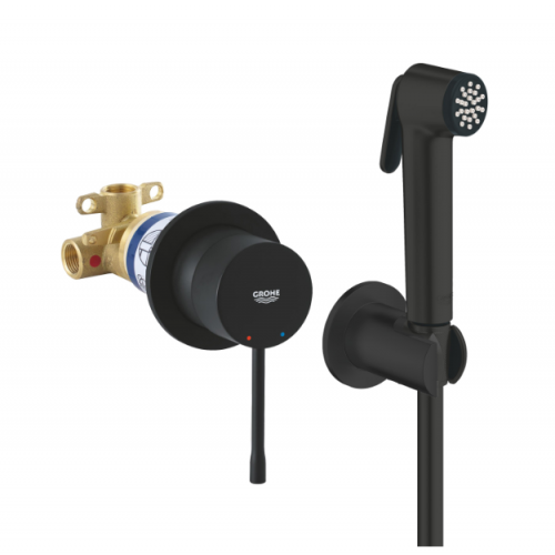 Гігієнічний душ Grohe Essence з внутрішньою частиною, чорний матовий (UA111197243)