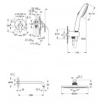 Душевая система Grohe Eurosmart скрытого монтажа, хром (UA25183003)