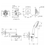 Душевая система Grohe Eurosmart с Tempesta 250 скрытого монтажа, черный матовый (UA26415SC8)