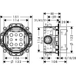 Встроенная часть Hansgrohe Ibox universal (01800180)