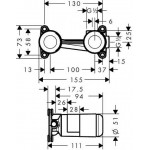 Встроенная часть для смесителя Hansgrohe Metris (13622180)