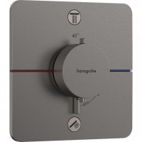 Змішувач термостатичний для душу Hansgrohe ShowerSelect Comfort Q прихованого монтажу на 2 функції, чорний хром брашований (15583340)