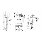 Набір змішувачів для душу Hansgrohe EcoSmart Logis 100, хром (20200007)