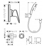 Гигиенический душ Hansgrohe Logis E, хром (20200010)