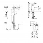 Набор смесителей для душа Hansgrohe EcoSmart Logis 100/Crometta Reno (20200014)