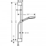 Душевой гарнитур Hansgrohe Pulsify Select Relaxation 105 3jet 65 см EcoSmart, черный матовый (24160670)