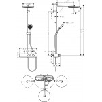 Душевая система Hansgrohe Pulsify S Showerpipe 260 1jet EcoSmart, бронза брашированная (24221140)