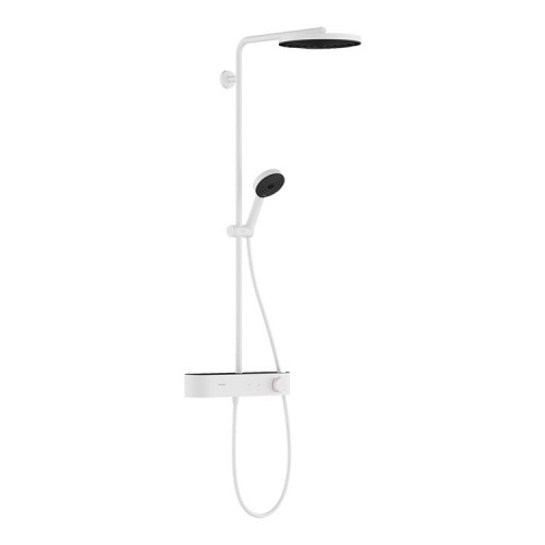 Душевая система Hansgrohe Pulsify S Showerpipe 260 1jet EcoSmart, белый матовый (24221700)