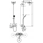 Душова система Hansgrohe Pulsify Showerpipe 260 1jet, з термостатом, хром (24230000)