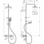 Душова система Hansgrohe Vernis Shape Showerpipe 230 1jet EcoSmart з термостатом, хром (26097000)