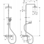 Душова система Hansgrohe Vernis Shape Showerpipe 230 1jet EcoSmart з термостатом для ванни, хром (26098000)