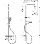 Душова система Hansgrohe Vernis Blend Showerpipe 200 1jet з термостатом, чорний матовий (26276670)