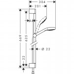 Душевой гарнитур Hansgrohe Croma Select S 1jet 65, белый/хром (26564400)