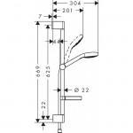 Душовий гарнітур Hansgrohe Croma Select S Shower set 110 Vario, хром (26566400)