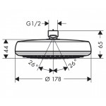 Верхний душ Hansgrohe Crometta 160 1jet, хром (26577000)