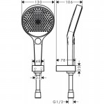 Душевой гарнитур Hansgrohe Rainfinity 130 3Jet, белый матовый (26852700)