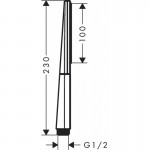 Ручной душ Hansgrohe Rainfinity 1jet, золото (26866990)