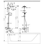 Душевая система Hansgrohe Crometta S 240 1jet Showerpipe с термостатом для ванны, хром (27320000)